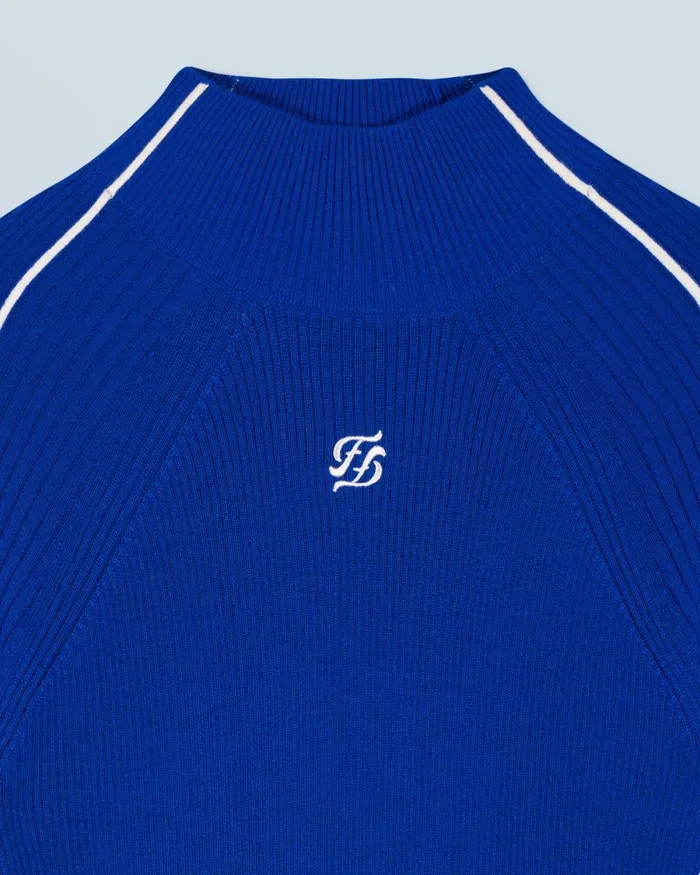 Women Merino Wool Sweaters From Future MockNeck Sweater Popblue