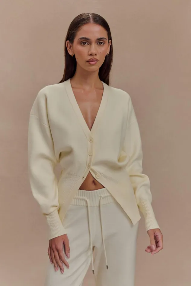 Women Meshki Bottoms Alexia Buttoned Oversized Cardigan 8211 Ivory