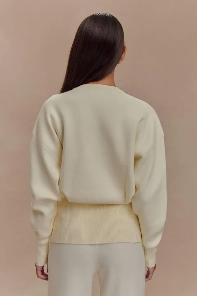 Women Meshki Bottoms Alexia Buttoned Oversized Cardigan 8211 Ivory