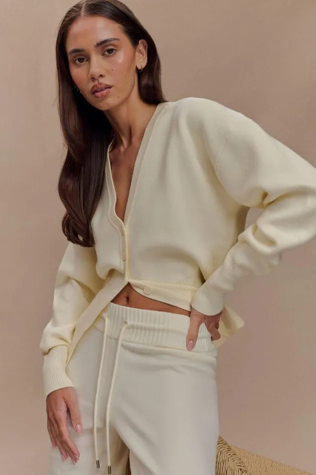 Women Meshki Bottoms Alexia Buttoned Oversized Cardigan 8211 Ivory