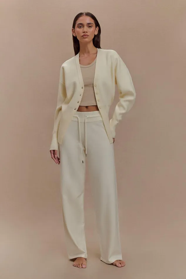 Women Meshki Bottoms Alexia Buttoned Oversized Cardigan 8211 Ivory