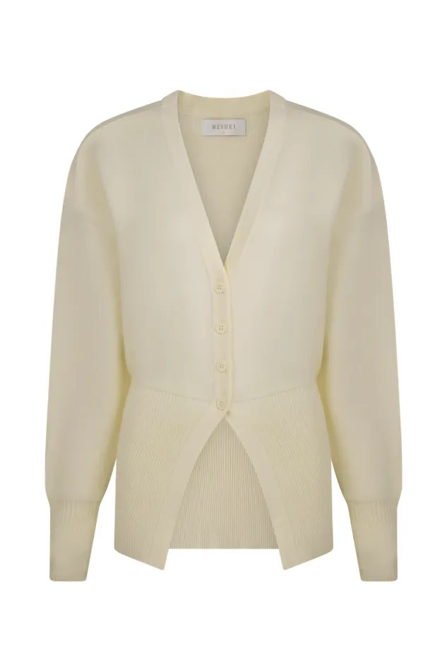 Women Meshki Bottoms Alexia Buttoned Oversized Cardigan 8211 Ivory