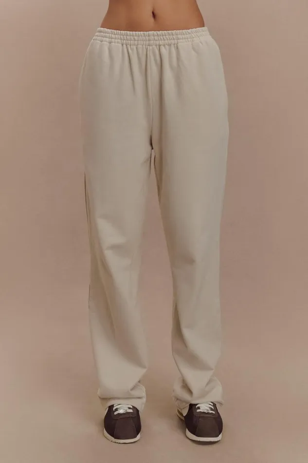 Women Meshki Bottoms Blake Straight Leg Joggers 8211 Stone
