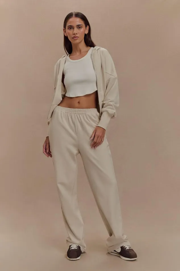 Women Meshki Bottoms Blake Straight Leg Joggers 8211 Stone
