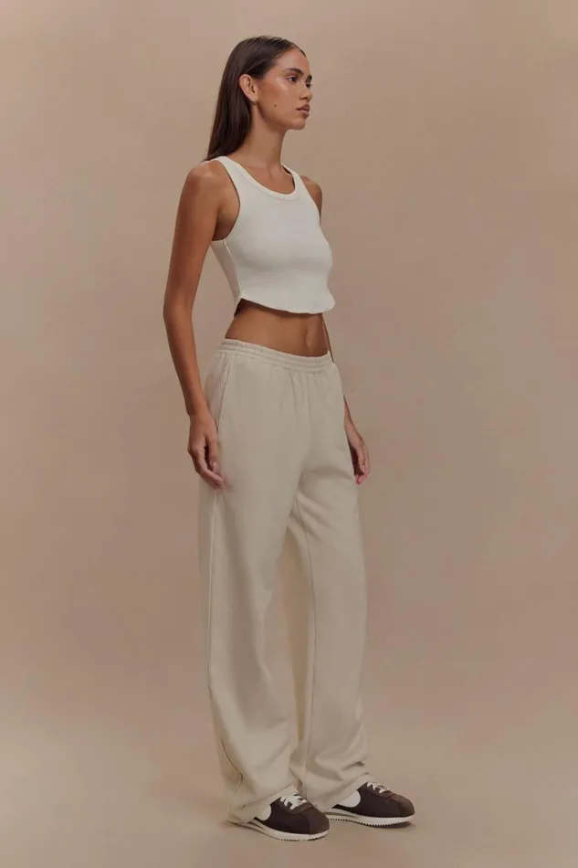 Women Meshki Bottoms Blake Straight Leg Joggers 8211 Stone