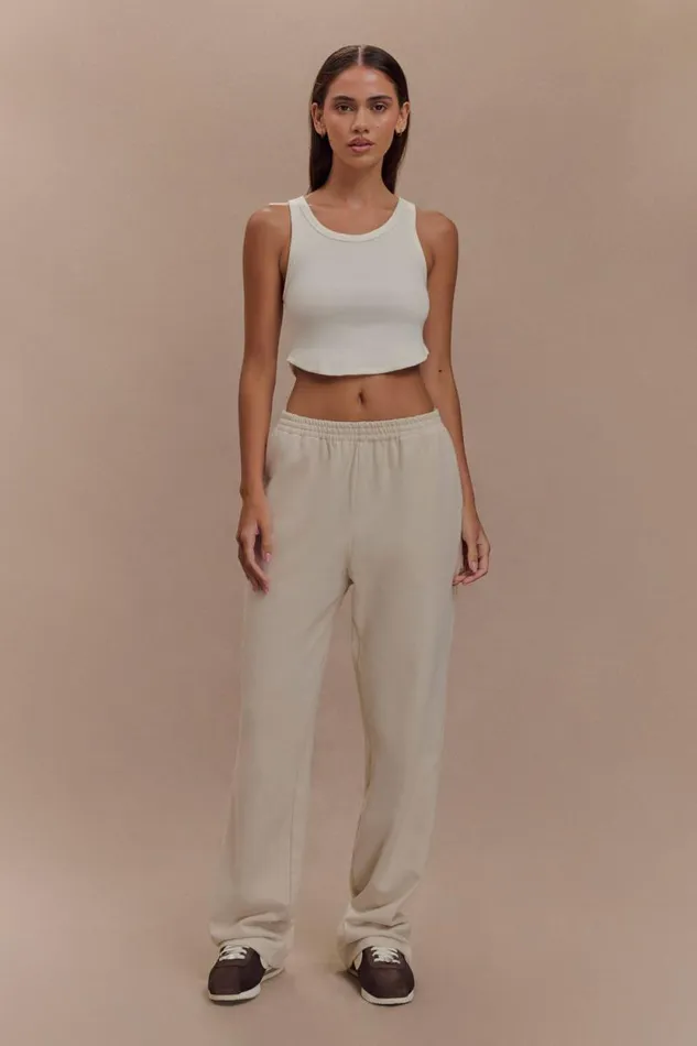 Women Meshki Bottoms Blake Straight Leg Joggers 8211 Stone