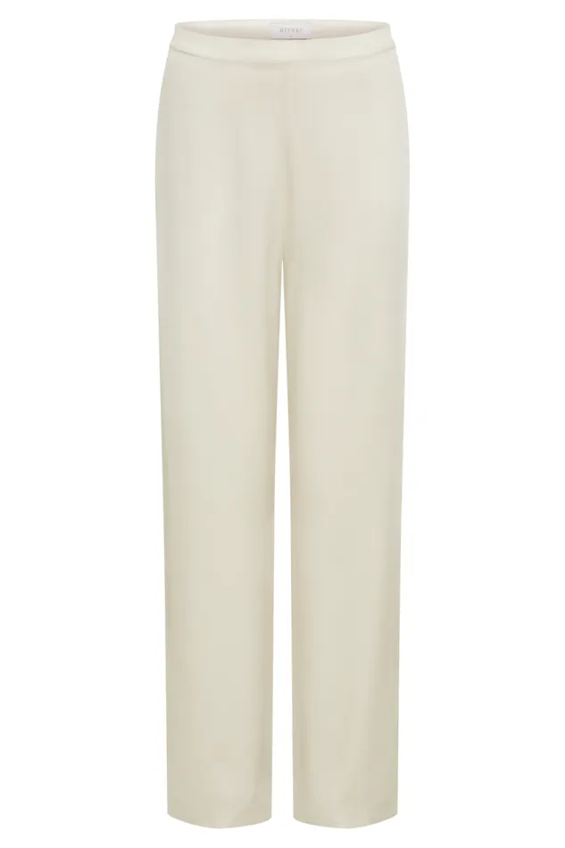 Women Meshki Bottoms Elisa Satin Straight Leg Pant 8211 Sand