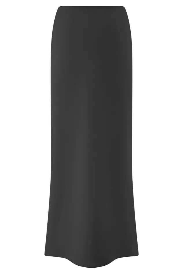 Women Meshki Bottoms Eris Scuba Jersey Maxi Skirt 8211 Black