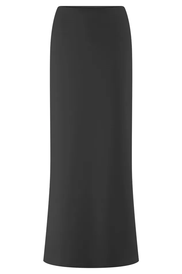 Women Meshki Bottoms Eris Scuba Jersey Maxi Skirt 8211 Black