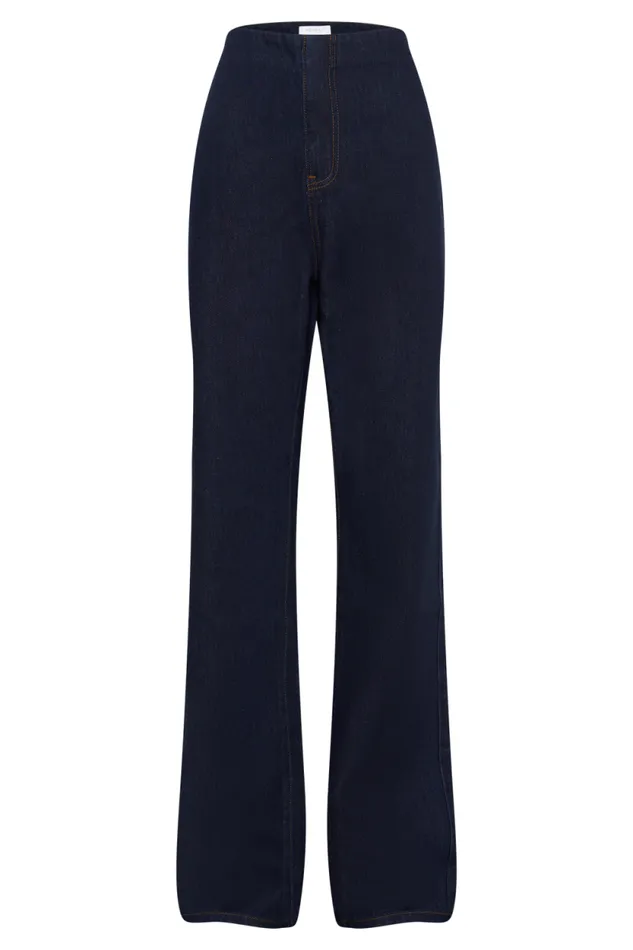 Women Meshki Bottoms Jericho Straight Leg Jeans 8211 Indigo Blue