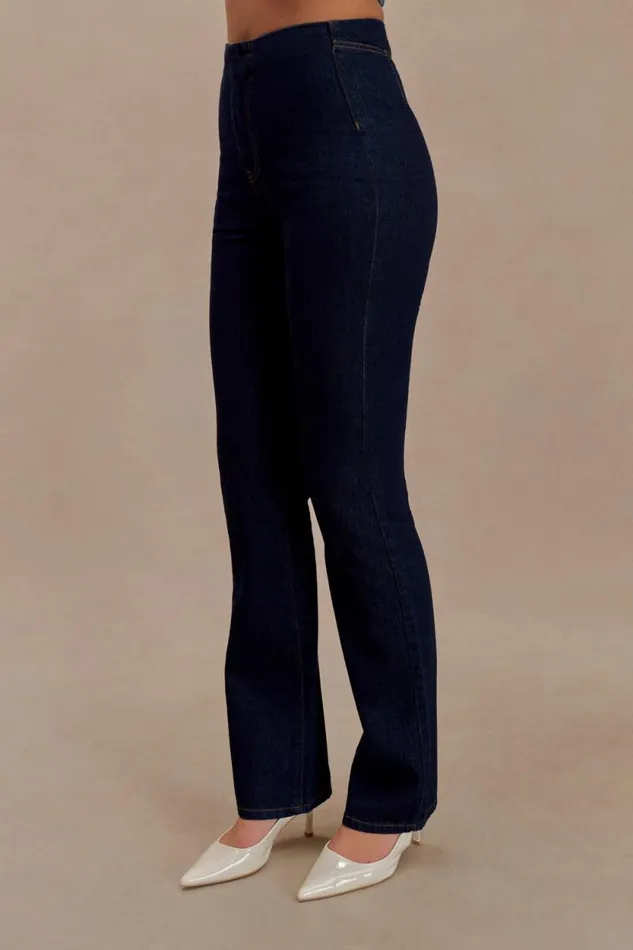 Women Meshki Bottoms Jericho Straight Leg Jeans 8211 Indigo Blue