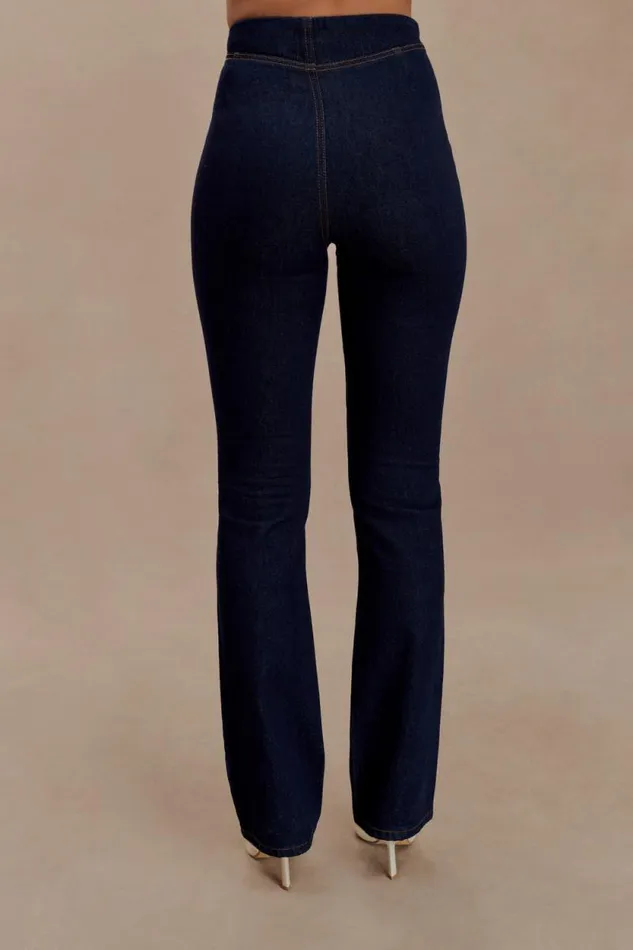 Women Meshki Bottoms Jericho Straight Leg Jeans 8211 Indigo Blue