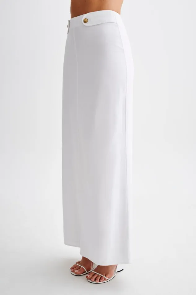 Women Meshki Bottoms Jordan Linen Maxi Skirt 8211 White