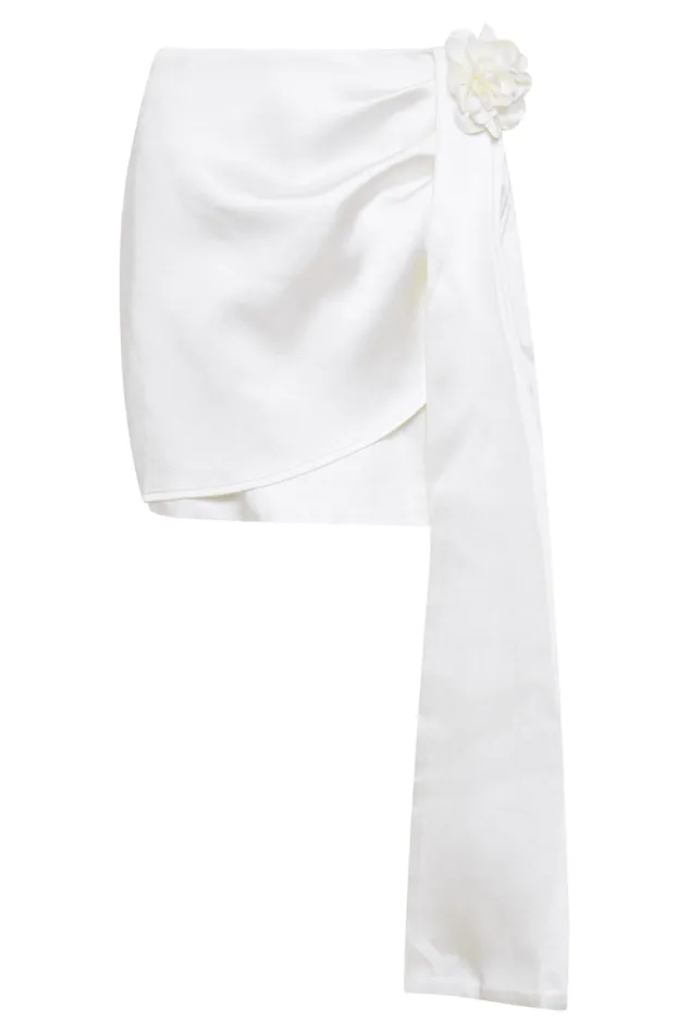 Women Meshki Bottoms Margot Rose Mini Skirt 8211 White
