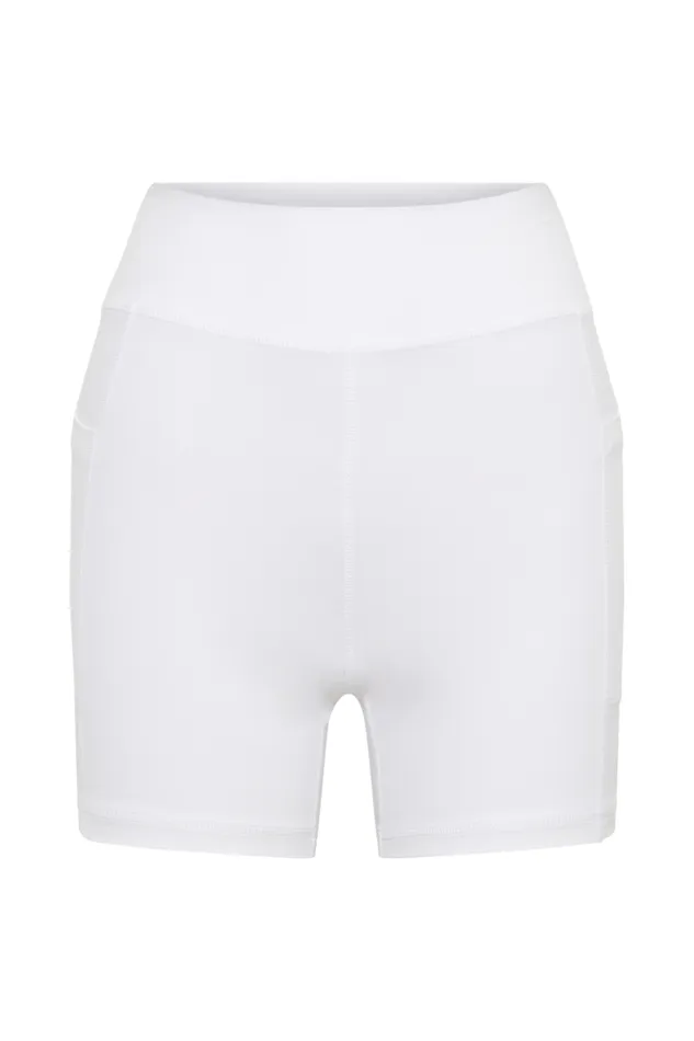 Women Meshki Bottoms Martina Bike Shorts With Pocket 8211 White