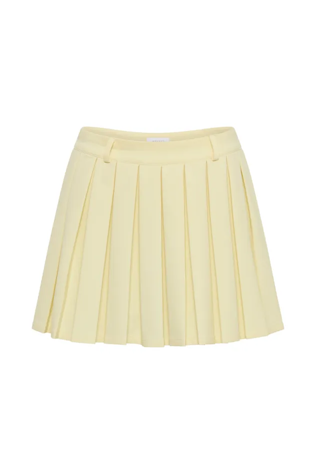 Women Meshki Bottoms Mura Pleated Mini Skirt 8211 Lemon
