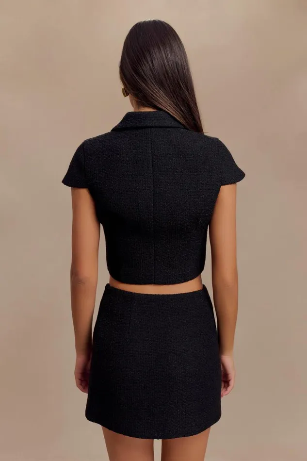 Women Meshki Bottoms Parisa Boucle Skirt 8211 Black