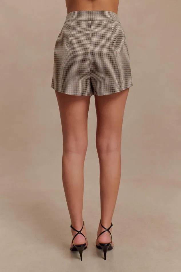 Women Meshki Bottoms Radley Tailored Short 8211 Tan Check