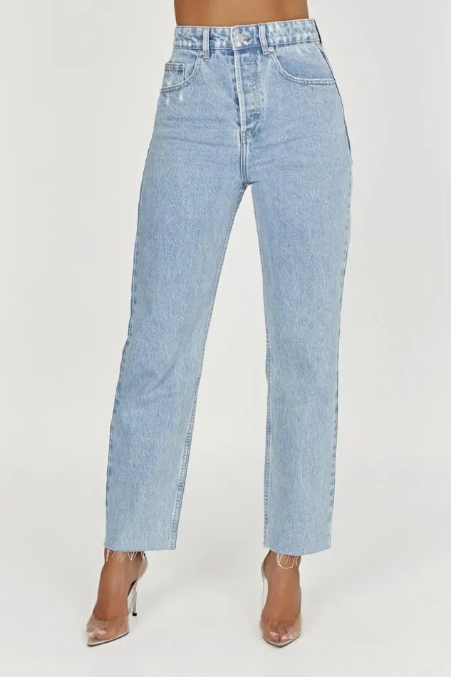 Women Meshki Bottoms Tina Mom Jean 8211 Mid Blue