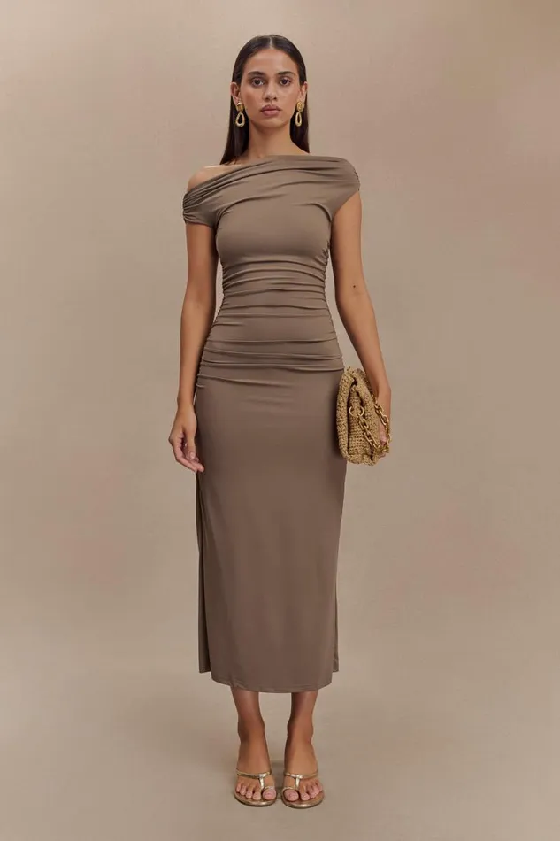 Women Meshki Dresses Alayna Recycled Nylon Midi Dress 8211 Coco