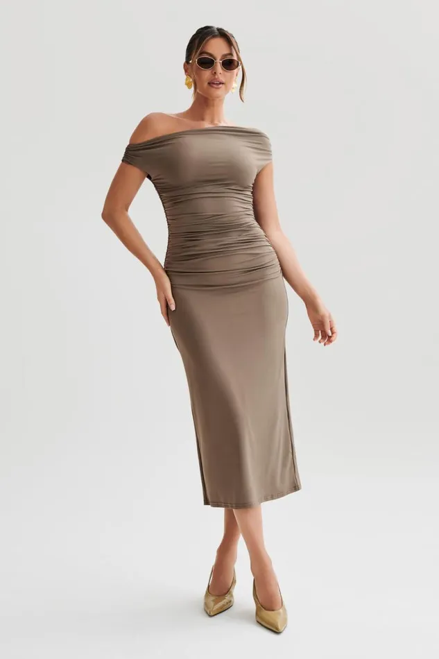 Women Meshki Dresses Alayna Recycled Nylon Midi Dress 8211 Coco