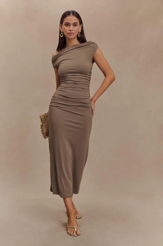Women Meshki Dresses Alayna Recycled Nylon Midi Dress 8211 Coco