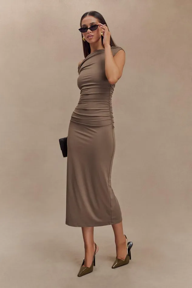 Women Meshki Dresses Alayna Recycled Nylon Midi Dress 8211 Coco