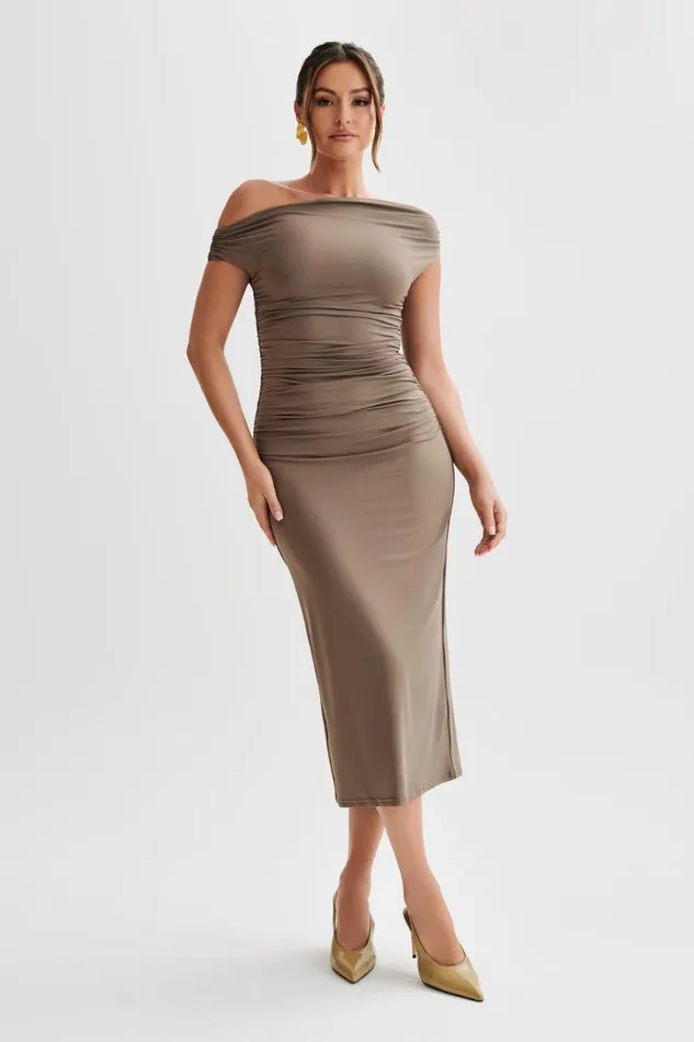 Women Meshki Dresses Alayna Recycled Nylon Midi Dress 8211 Coco