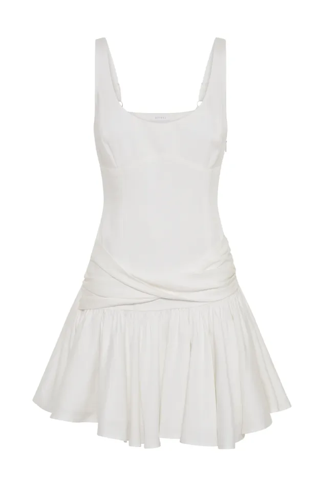 Women Meshki Dresses Alvara Cotton Puffy Mini Dress 8211 White