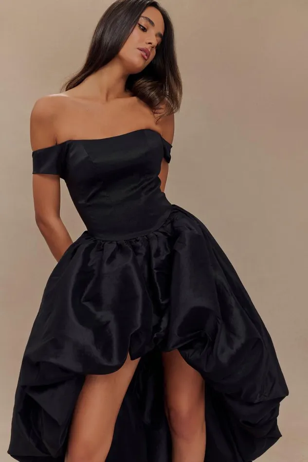Women Meshki Dresses Amelia Bubble Maxi Dress 8211 Black