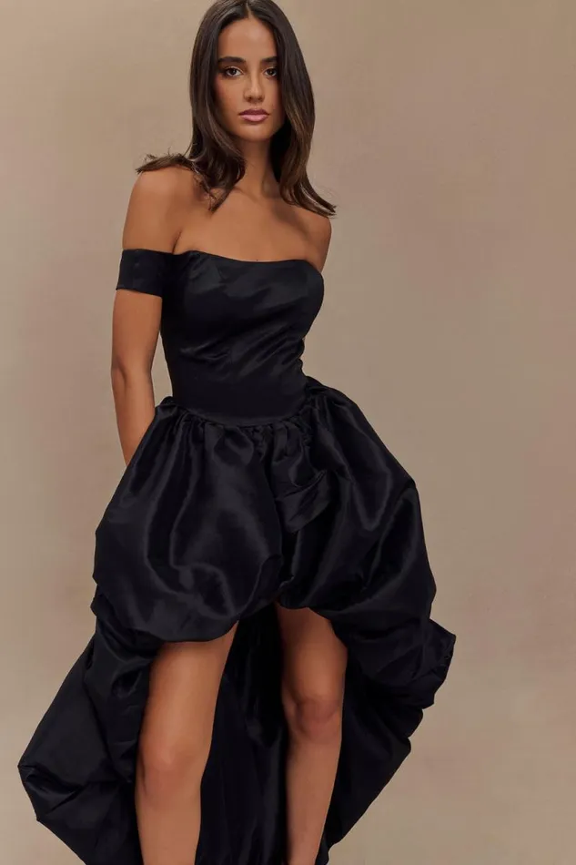 Women Meshki Dresses Amelia Bubble Maxi Dress 8211 Black