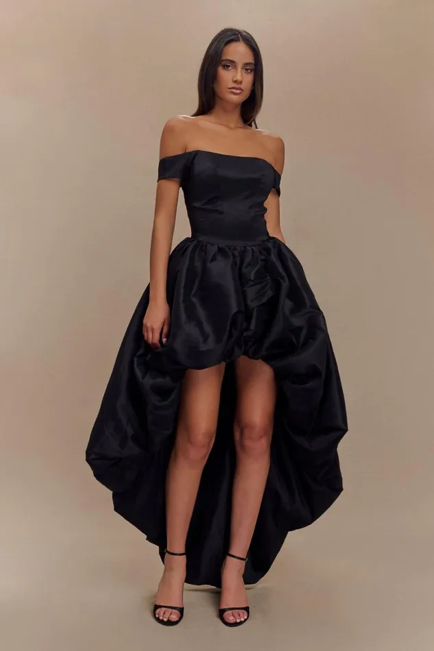 Women Meshki Dresses Amelia Bubble Maxi Dress 8211 Black
