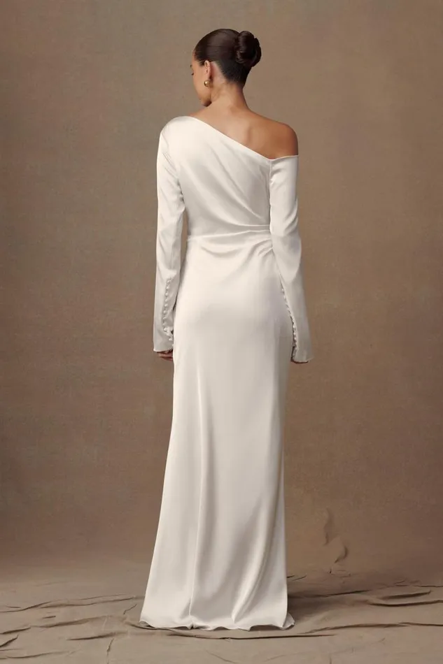 Women Meshki Dresses Avery Long Sleeve Maxi Dress 8211 Ivory
