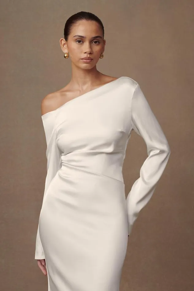 Women Meshki Dresses Avery Long Sleeve Maxi Dress 8211 Ivory