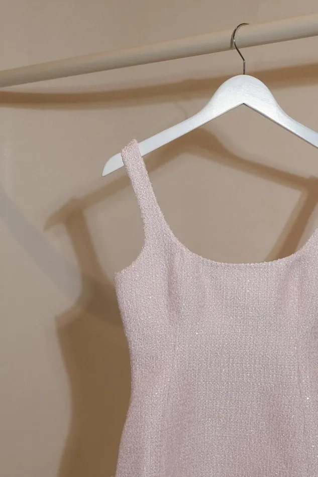 Women Meshki Dresses Beth Tweed Mini Dress 8211 Fairy Floss Pink