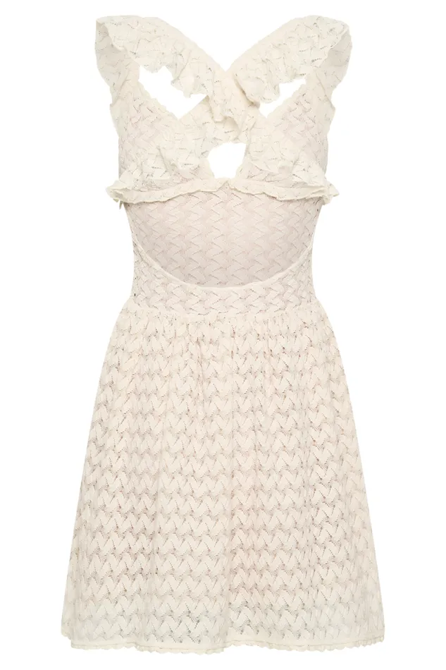 Women Meshki Dresses Ezra Lace Mini Dress 8211 Ivory