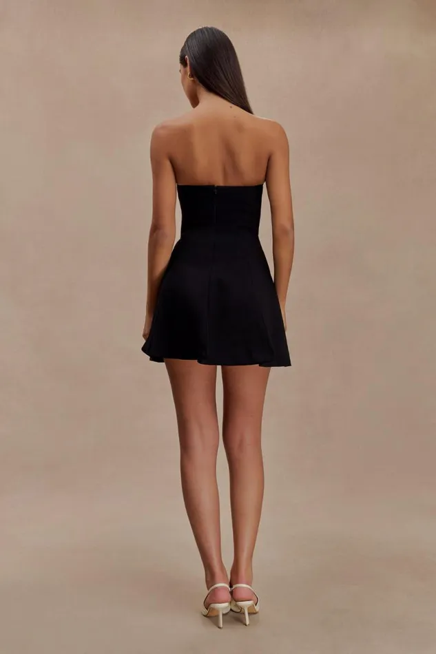 Women Meshki Dresses Indiana Strapless Suiting Mini Dress 8211 Black