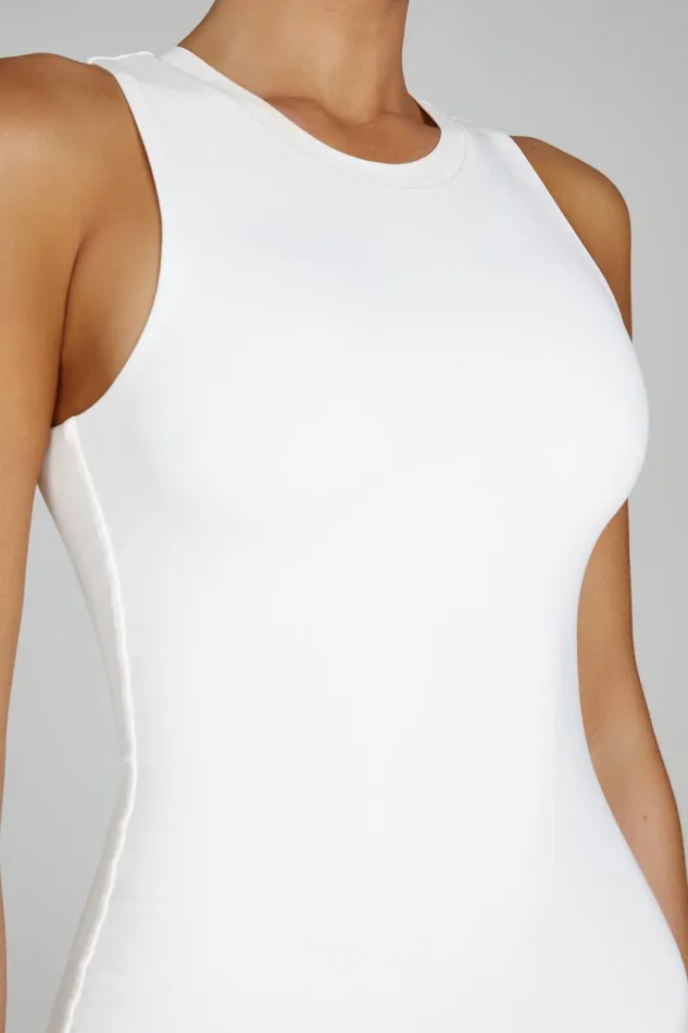 Women Meshki Dresses Jill Sleeveless Tank Midi Dress 8211 White