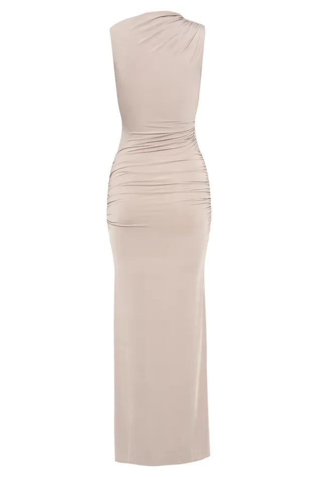 Women Meshki Dresses Kaia Slinky Cut Out Maxi Dress 8211 Taupe