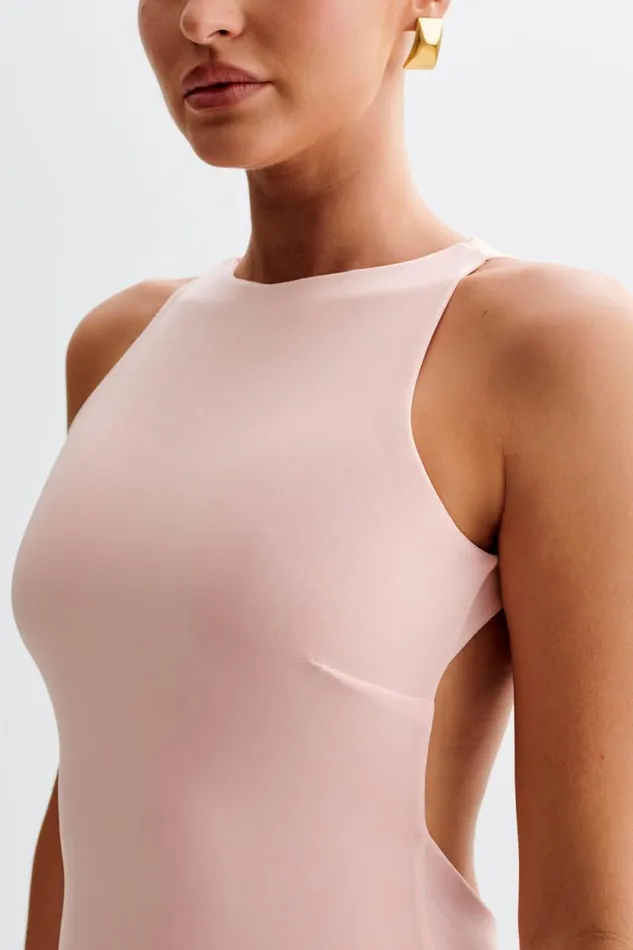 Women Meshki Dresses Louise Slinky Backless Maxi Dress 8211 Pale Pink