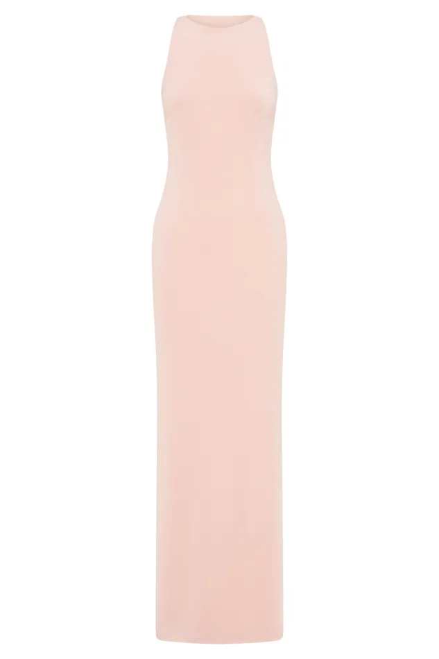 Women Meshki Dresses Louise Slinky Backless Maxi Dress 8211 Pale Pink