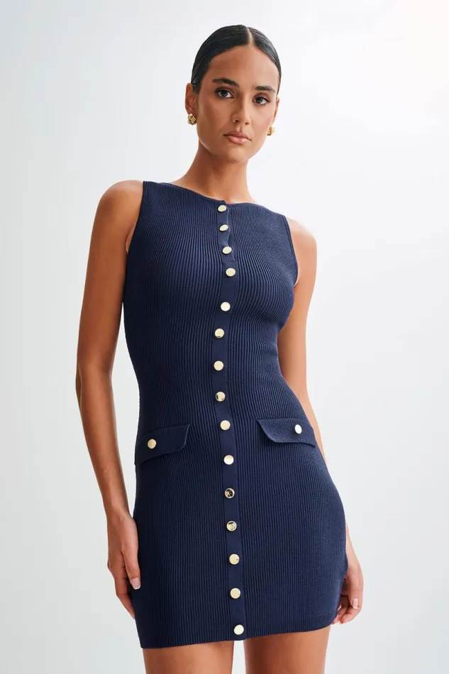 Women Meshki Dresses Sawyer Knit Mini Dress 8211 Navy