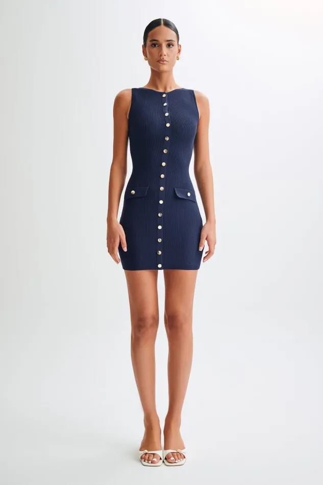 Women Meshki Dresses Sawyer Knit Mini Dress 8211 Navy