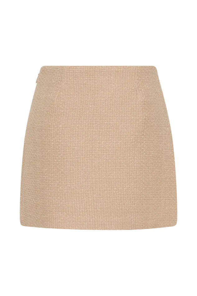 Women Meshki Outerwear Camilla Boucle Mini Skirt 8211 Light Taupe