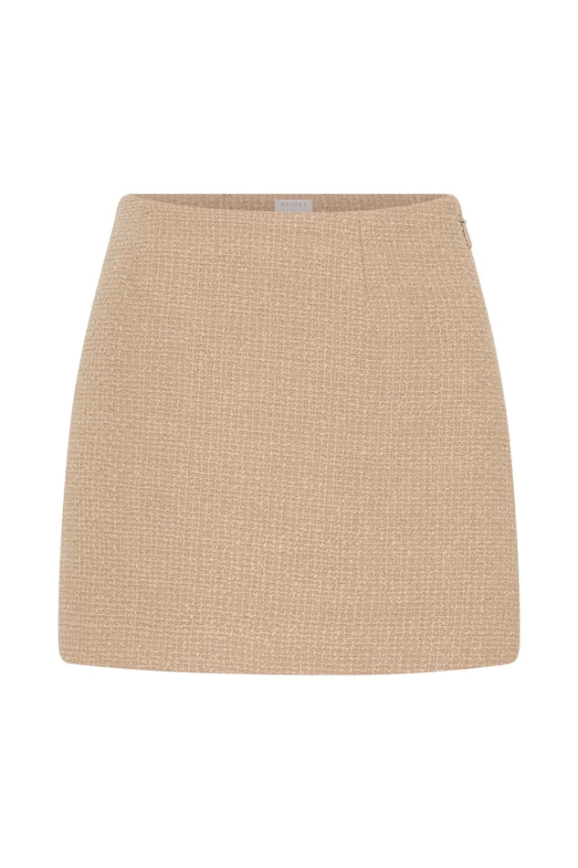Women Meshki Outerwear Camilla Boucle Mini Skirt 8211 Light Taupe