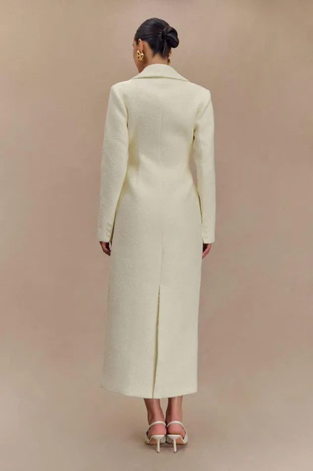 Women Meshki Outerwear Carver Boucle Coat 8211 Ivory