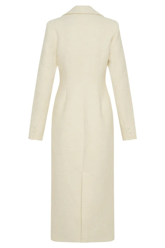 Women Meshki Outerwear Carver Boucle Coat 8211 Ivory
