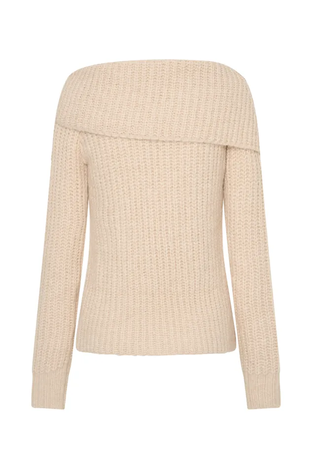 Women Meshki Tops Alicia Off Shoulder Knit Top 8211 Cream