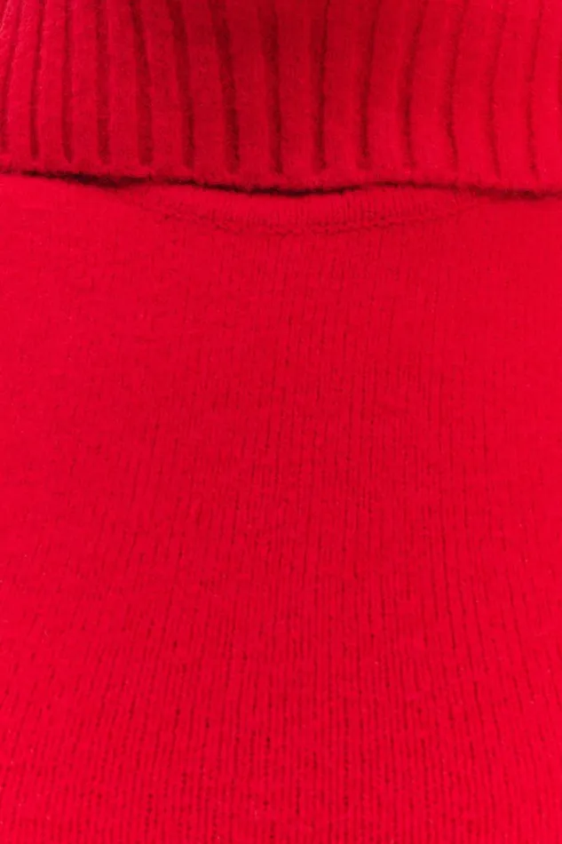 Women Meshki Tops Elise Roll Neck Knit Top 8211 Red