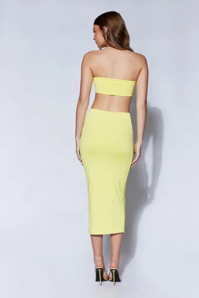 Women Meshki Tops Mackenzie Bandeau 8211 Yellow